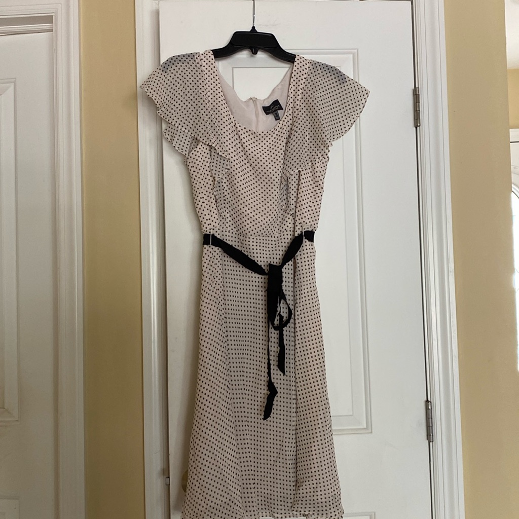 Adrianna Papell Beautiful Polka Dot Lined Dress Neverused